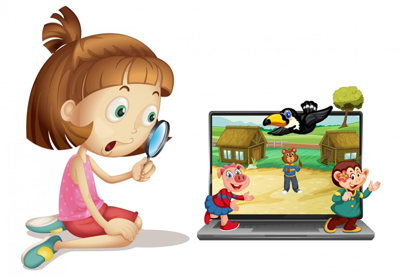Step-by-step guide to learning English with cartoons. (Image: Internet)