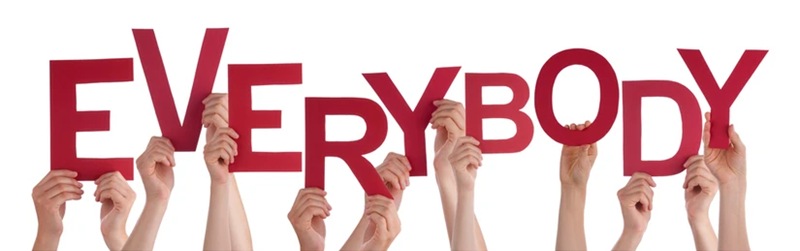 Cách sử dụng "everybody" trong ngữ pháp tiếng Anh. (Ảnh: Sưu tầm Internet)