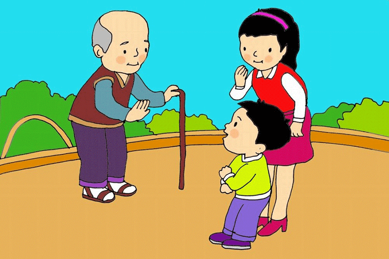 Chào hỏi ngay khi gặp người trong nhà. (Ảnh: Sưu tầm Internet)