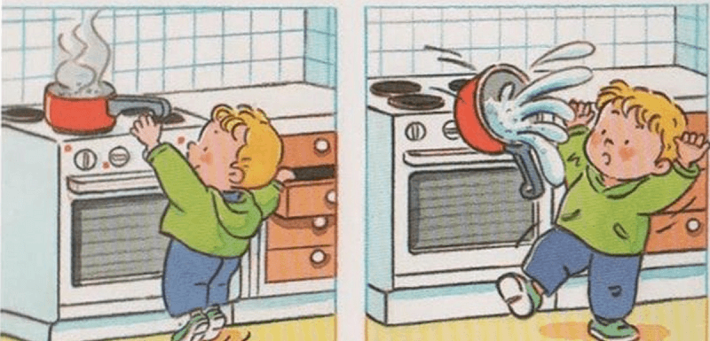Những tình huống nguy hiểm có thể xảy ra khi con ở nhà một mình. (Ảnh: Sưu tầm Internet)