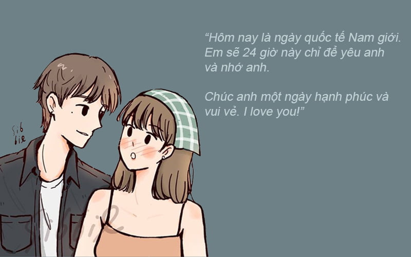 Lời chúc ngày quốc tế đàn ông cho người yêu, chồng. (Ảnh: Sưu tầm Internet)