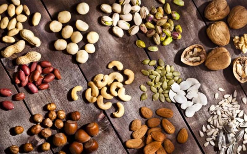 Các loại hạt giàu protein thực vật. (Ảnh: Sưu tầm Internet)