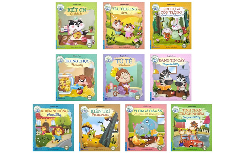 Bộ sách Bé Học Lễ Giáo - Song Ngữ Anh Việt. (Ảnh: Sưu tầm Internet)