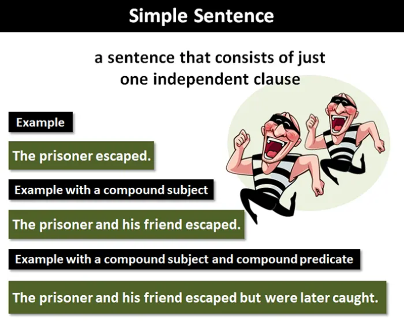 Core components of a simple sentence. (Image: Internet)