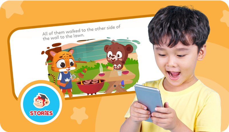 Từ vựng, mẫu câu và phát âm được lồng ghép khéo léo trong từng câu chuyện. (Ảnh: Monkey)
