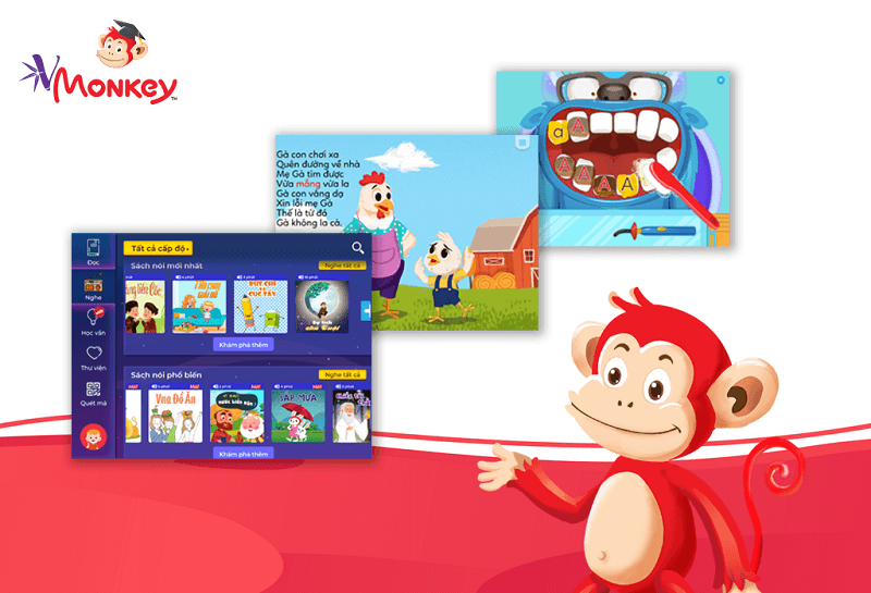 VMonkey - Ứng dụng hùn kiến tạo nền tảng giờ Việt vững chãi cho tới trẻ em. (Ảnh: Monkey)