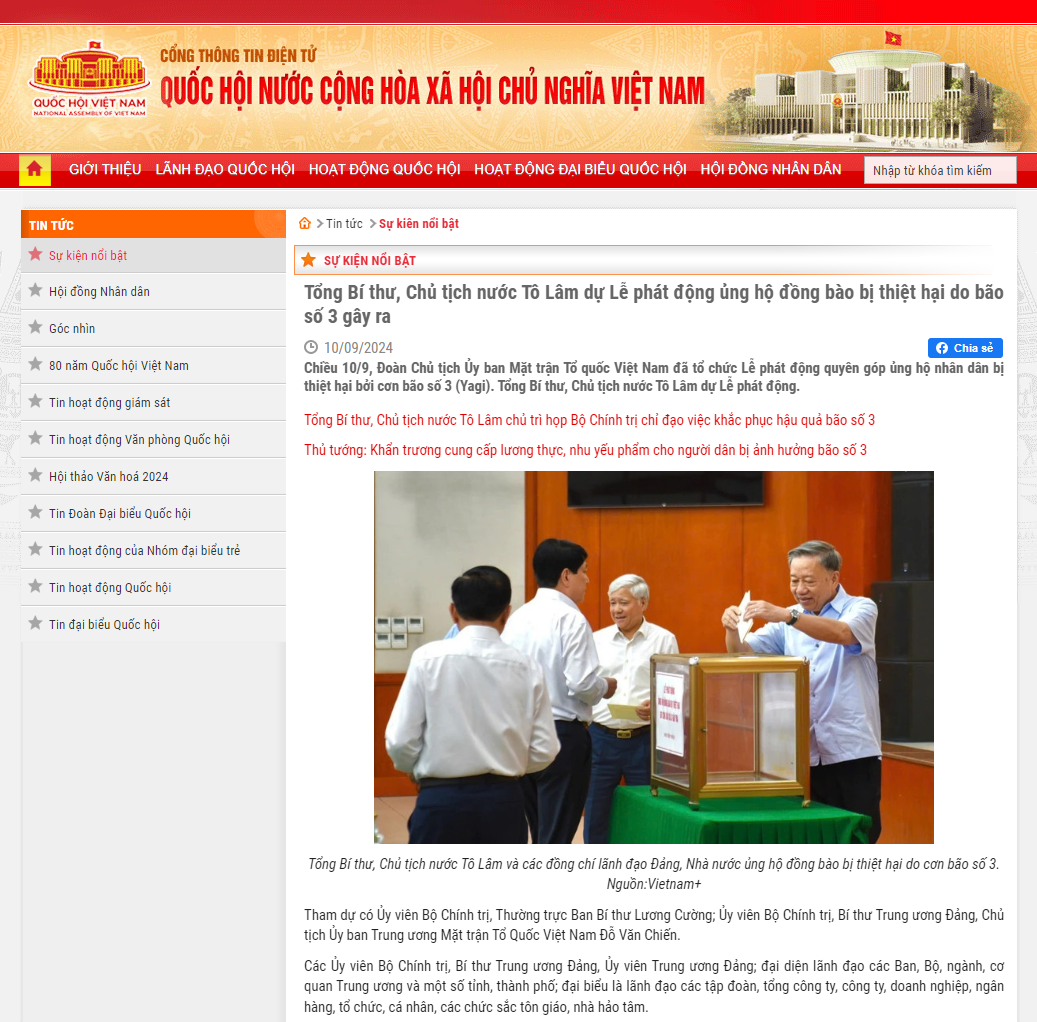 Monkey hưởng ứng lời kêu gọi ủng hộ đồng bào bị thiệt hại do bão số 3 gây ra từ Ủy ban Mặt trận Tổ quốc Việt Nam