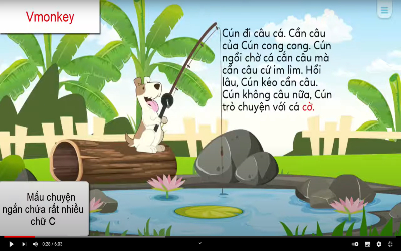 Trẻ dễ dàng tạm dừng, tua ngược hay kéo tới video bài giảng tùy mục đích. (Ảnh: Sưu tầm Internet)