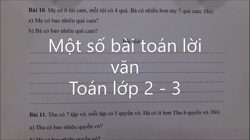 Kiến thức toán lớp 2 về giải toán (Nguồn ảnh: Sưu tầm internet)