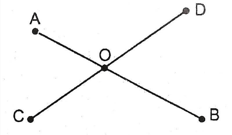 Hai đoạn thẳng cắt nhau. (Ảnh: Sưu tầm Internet)