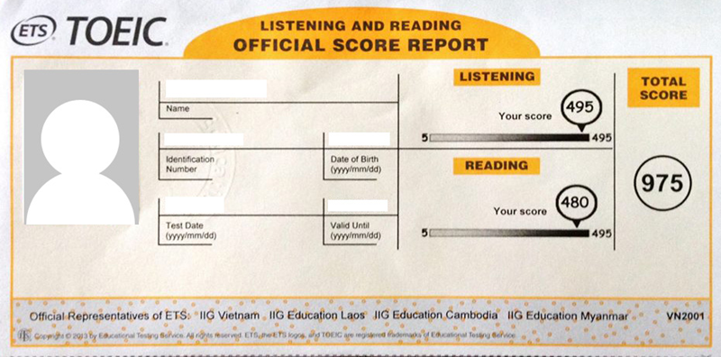 ข้อสอบ TOEIC มีคะแนนเต็มสูงสุด 990 คะแนน (ภาพ: อินเทอร์เน็ต)