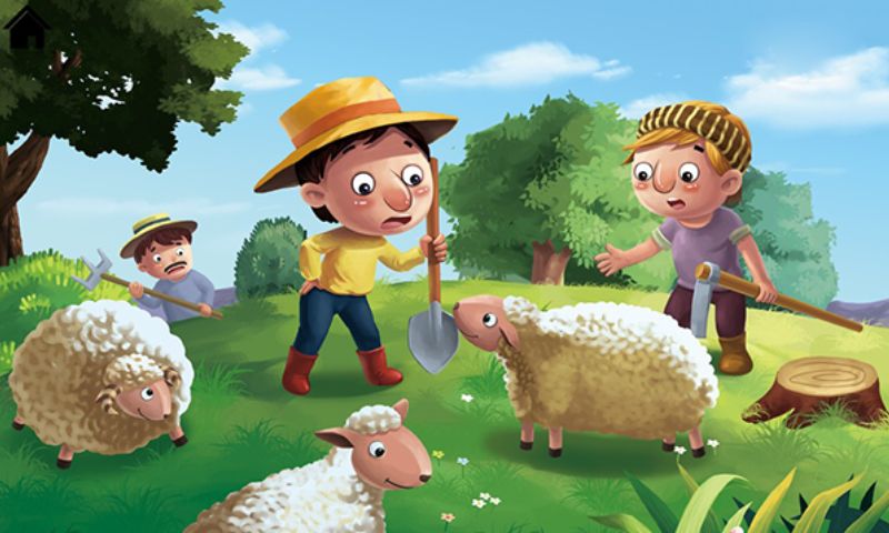 Hình ảnh minh họa truyện Cậu bé chăn cừu. (Ảnh: Sưu tầm Internet)