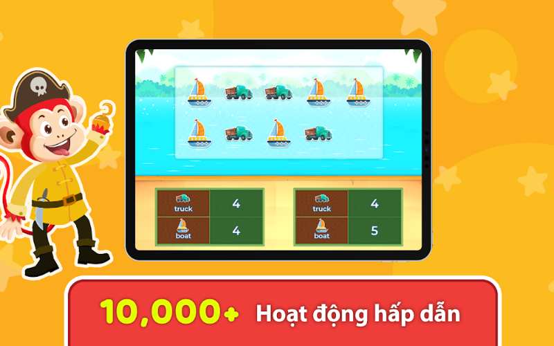 Ứng dụng Monkey giúp bé học giỏi môn Toán. (Ảnh: Monkey)