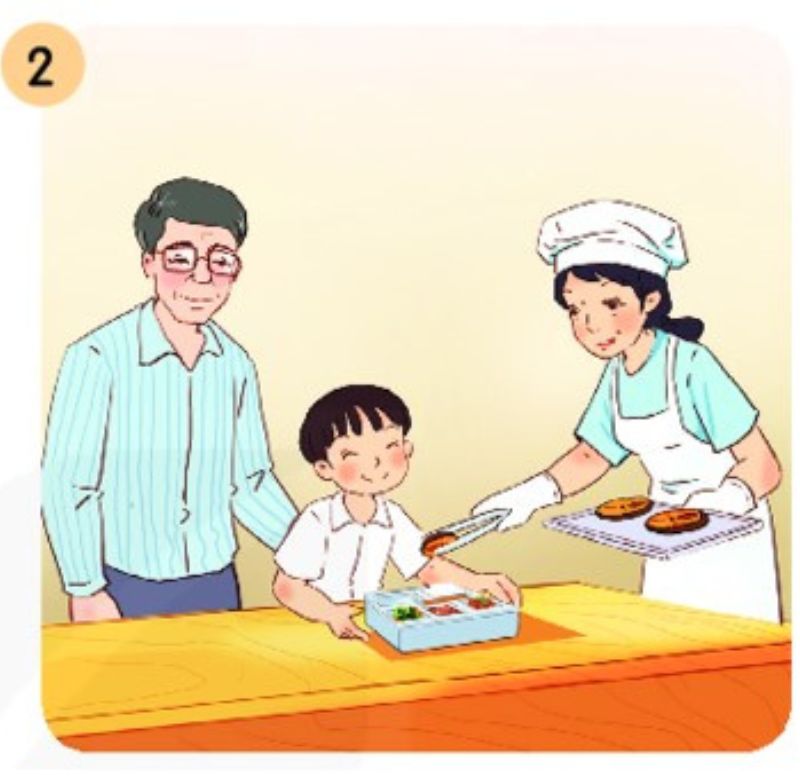 Đoạn 2 bài Bữa ăn trưa tiếng Việt lớp 2. (Ảnh: Sưu tầm Internet)