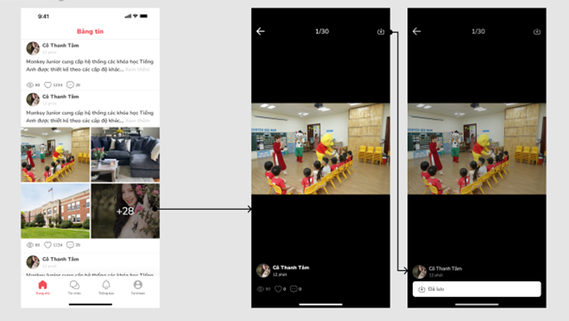 Tính năng “Đăng bài” trong Monkey Class