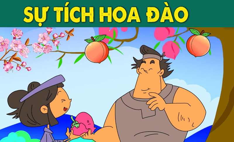 Sự tích hoa đào. (Ảnh: Sưu tầm Internet)