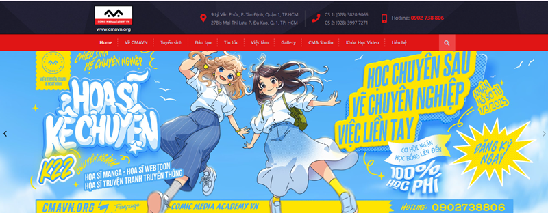 Comic Media Academy (CMA) là đơn vị tiên phong tại Việt Nam trong đào tạo chuyên sâu về truyện tranh, hoạt hình và Digital Painting. (Ảnh: Sưu tầm Internet)