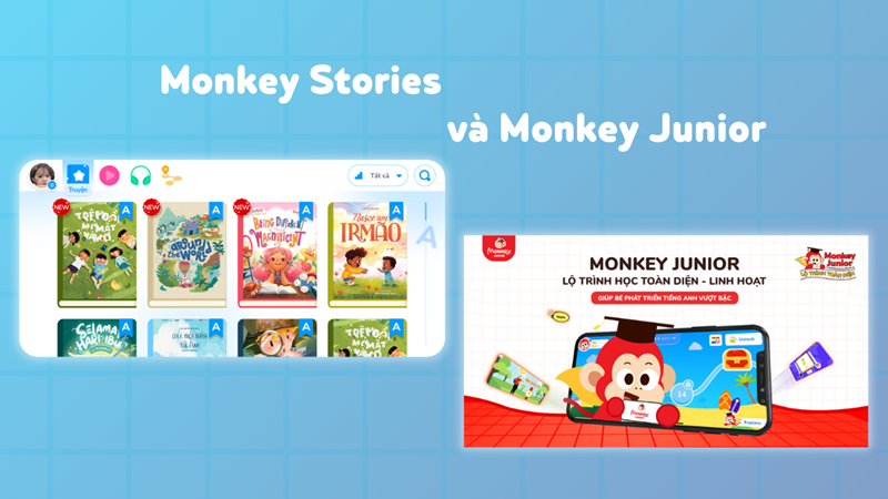 So sánh Monkey Stories và Monkey Junior. (Ảnh: Monkey)
