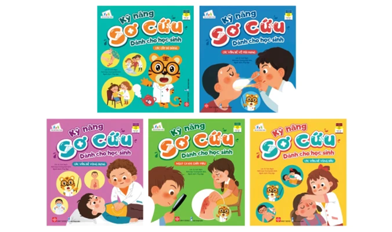 Bộ sách “Kỹ Năng Sơ Cứu Dành Cho Học Sinh”. (Ảnh: Sưu tầm Internet)