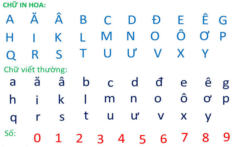 Làm quen với bảng chữ cái tiếng Việt đơn giản. (Ảnh: Gotiengviet.com.vn)