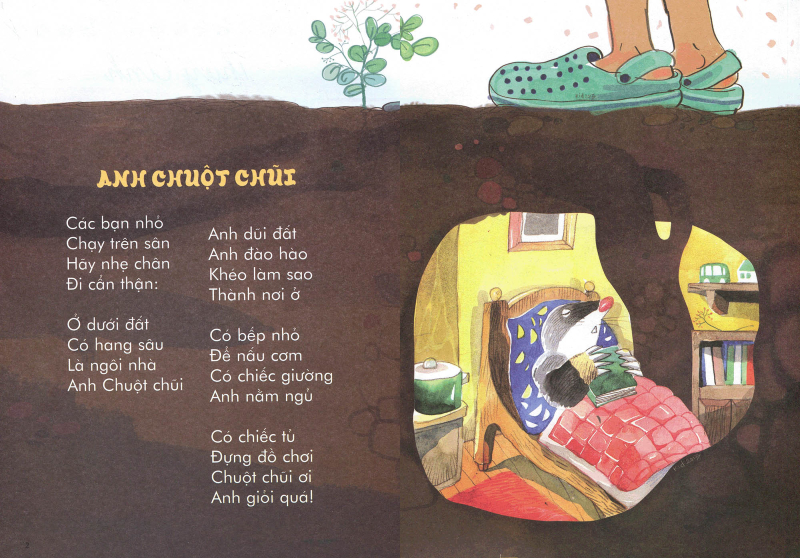Bài thơ Anh chuột chũi. (Ảnh: Sưu tầm Internet)