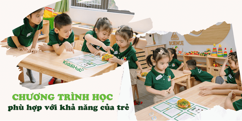 Chọn trường mầm non dựa vào tiêu chí chương trình học. (Ảnh: Kiddihub.com)