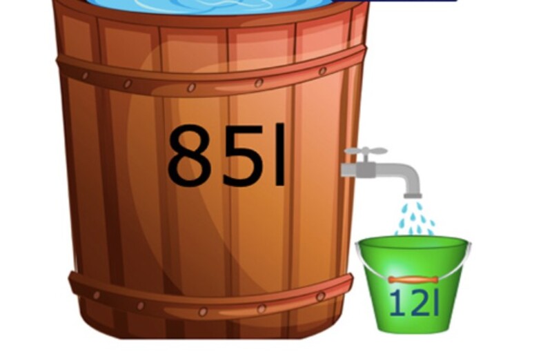 Nhận biết số lượng nước trong bình (Nguồn ảnh: Sưu tầm internet)