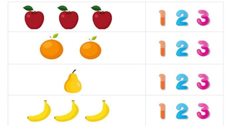 Dạng bài tập về nhận biết màu sắc. (Ảnh: Sưu tầm Internet)