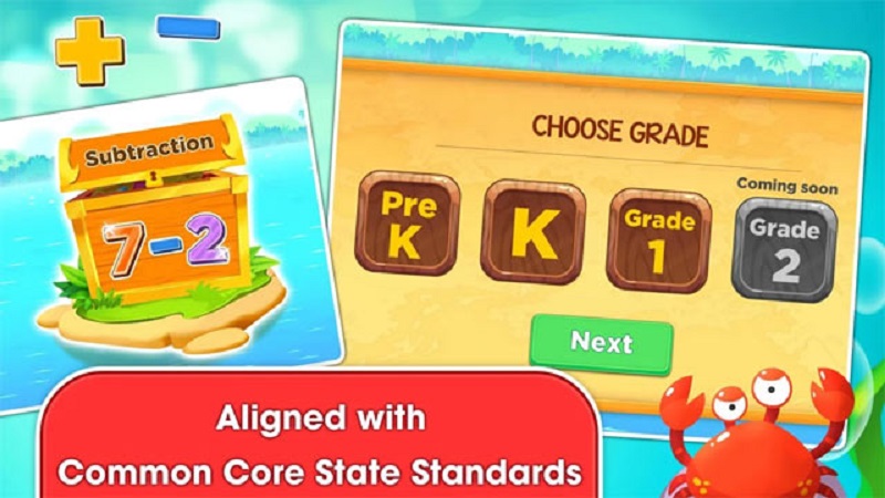 Phần mềm học toán bằng tiếng Anh Monkey Math. (Ảnh: Monkey)