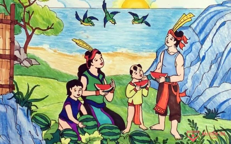 Câu chuyện SỰ TÍCH DƯA HẤU. (Ảnh: Sưu tầm Internet)