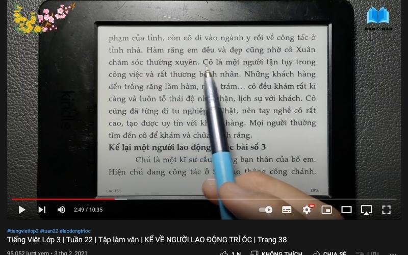 Bài giảng hay nhất về chủ đề người lao động tri thức. (Ảnh: Youtube.com)