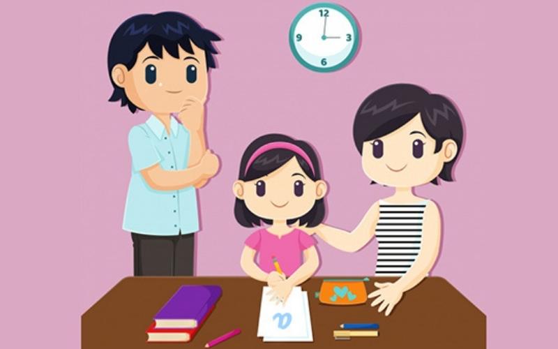Tạo cho bé thói quen đến giờ cố định tập trung học bài (Ảnh: Sưu tầm Internet)