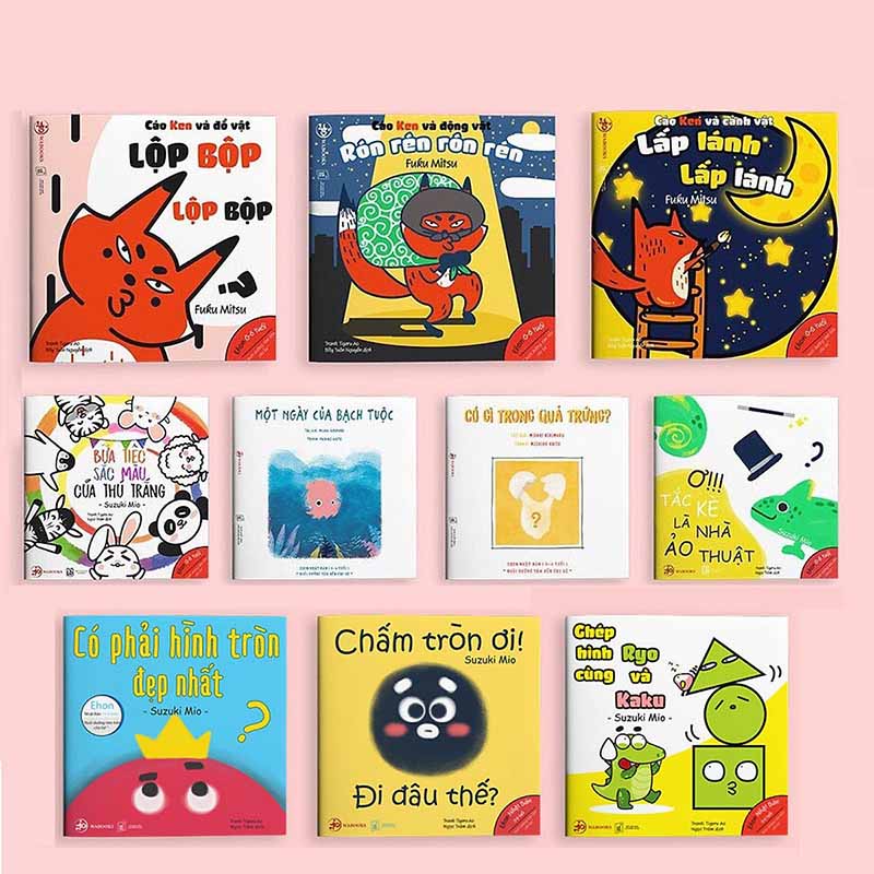 Combo 10 cuốn Màu sắc, Âm thanh, Hình khối Ehon. (Ảnh: Sưu tầm Internet)