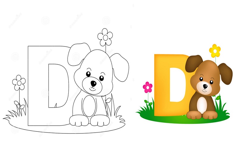 Bé 4 tuổi học bảng chữ cái qua những màu sắc sinh động. (Ảnh: Sưu tầm Internet)