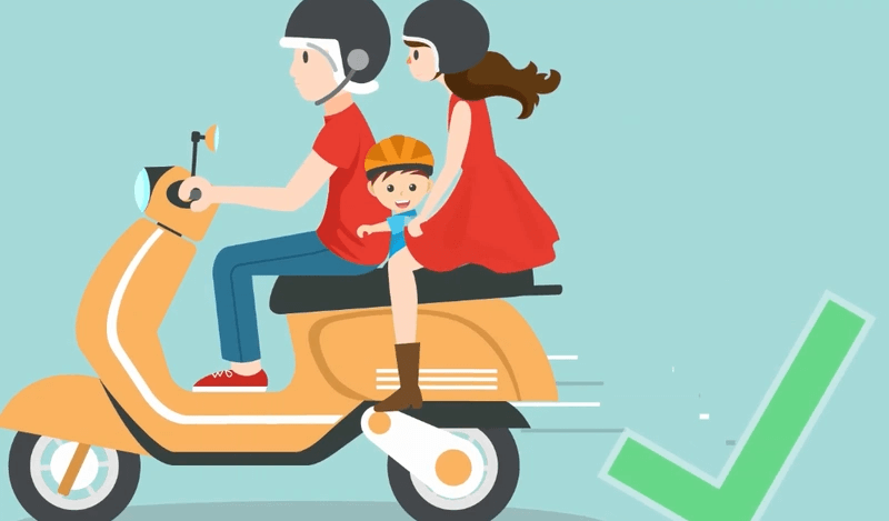 Hướng dẫn tư thế ngồi trên xe máy. (Ảnh: Sưu tầm Internet)