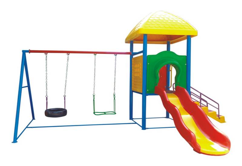 Cầu trượt xích đu rất thích hợp để rèn luyện thể lực cho bé. (Ảnh: Sưu tầm Internet)