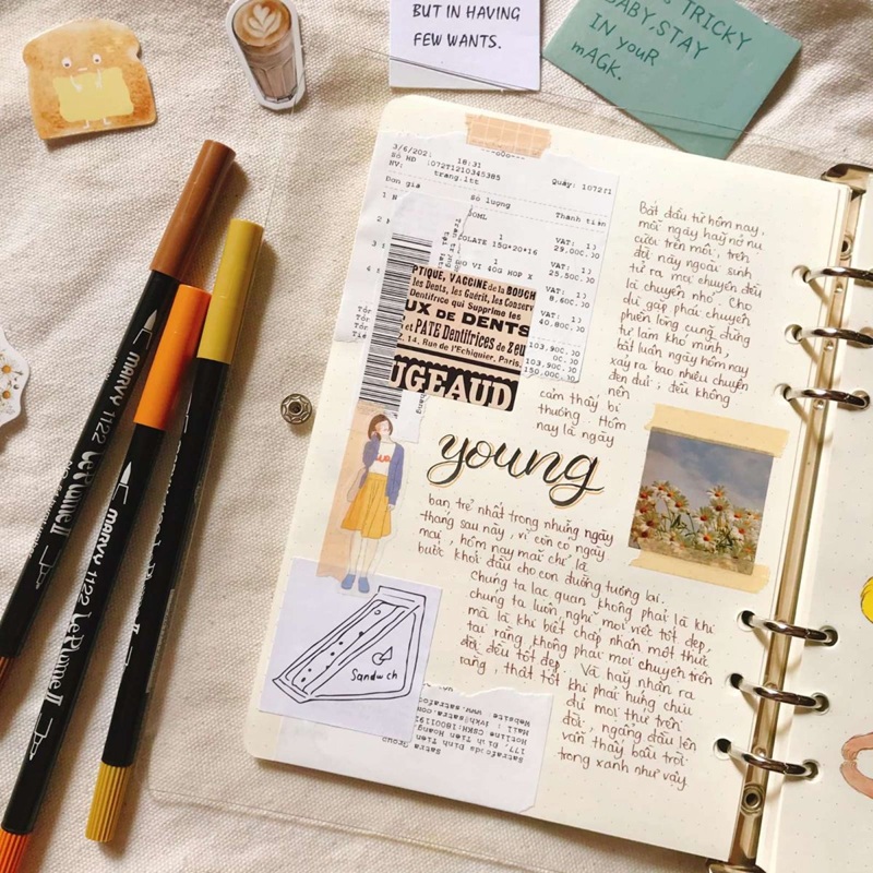 Ghi chép theo hệ thống bullet journal. (Ảnh: Sưu tầm Internet)