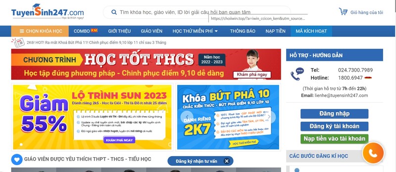 Tuyensinh247.com cho con học toán dễ dàng (Nguồn ảnh: Sưu tầm internet)