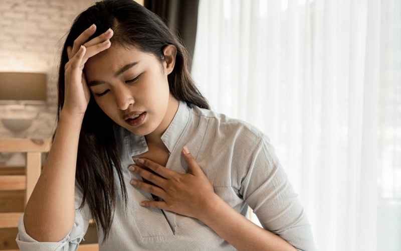 Phụ nữ khó thở khi mang thai ảnh hưởng đến sự phát triển thai nhi. (Ảnh: Sưu tâm Internet)