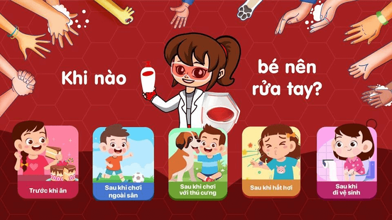 Ngoài trước khi ăn, trẻ nên rửa tay khi nào? (Ảnh: Sưu tầm Internet)