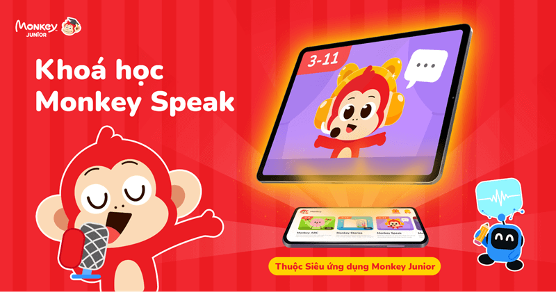 Monkey Speak và tính năng luyện phát âm cho trẻ. (Ảnh: Monkey)