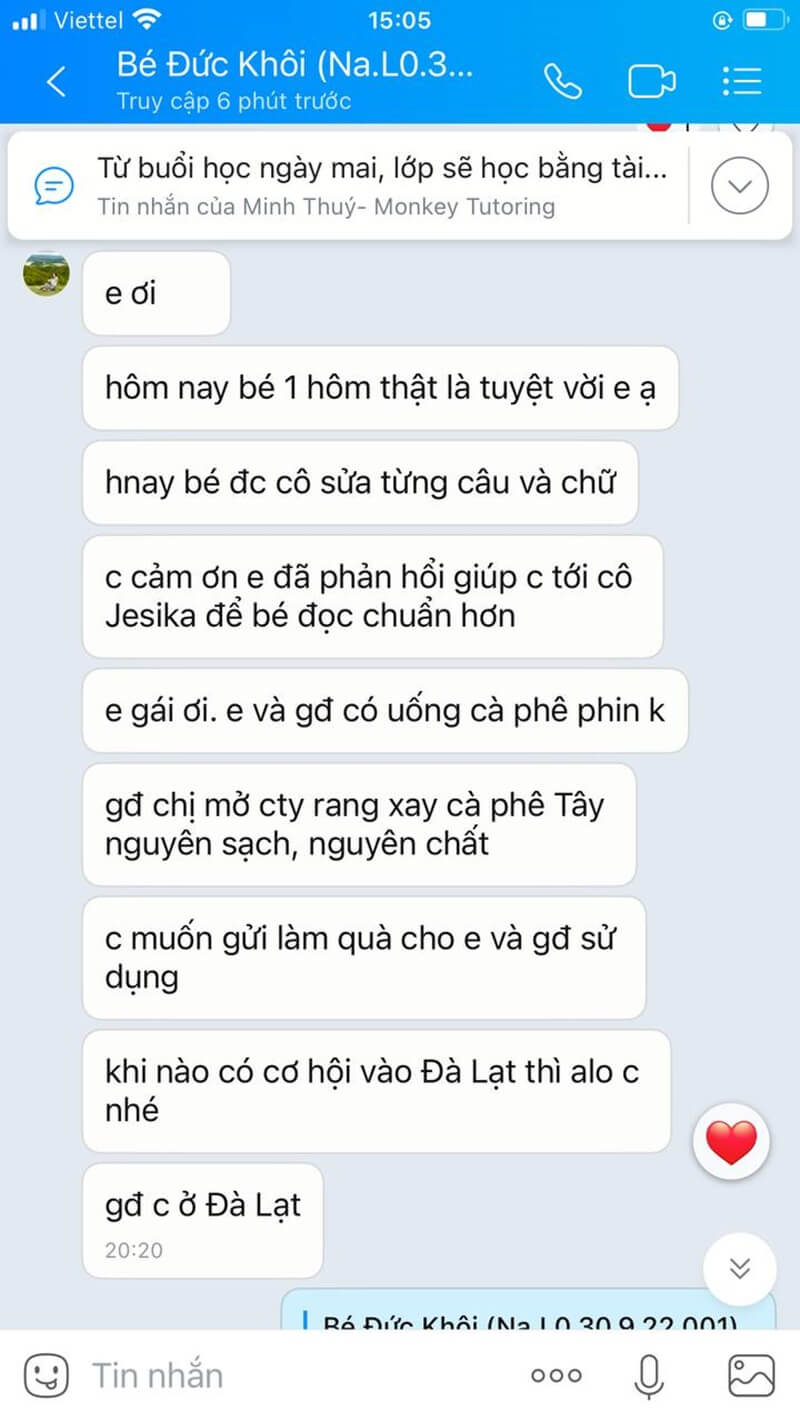 Đánh giá của Phụ huynh bé Hồ Đức Khôi. (Ảnh: Monkey)