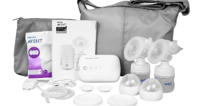 Máy hút sữa điện đôi Philips Avent Eureka Plus tặng kèm 2 túi đựng (Ảnh: Sưu tầm Internet)