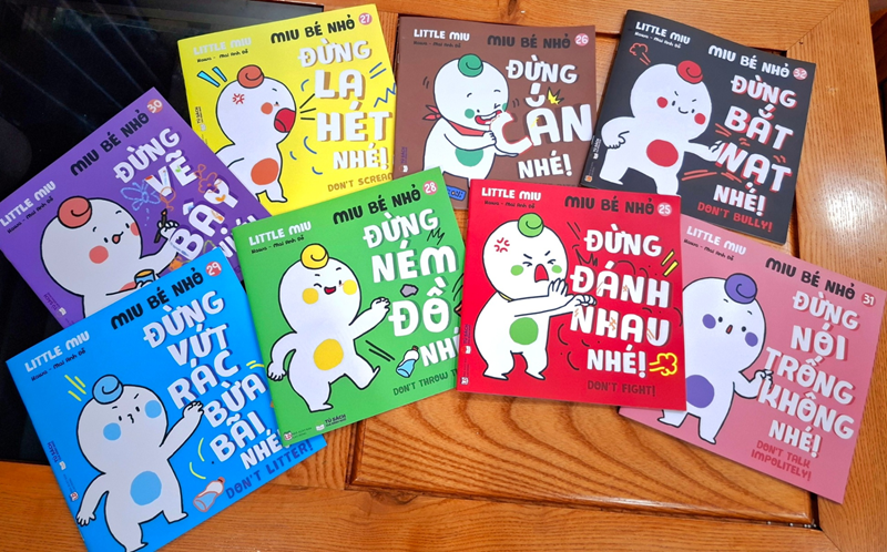 Bộ sách “Ehon Kỹ Năng Sống - Miu Bé Nhỏ”. (Ảnh: Sưu tầm Internet)