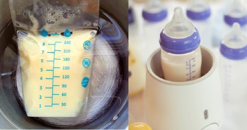 Các mẹ không nên tiếp tục trữ đông sữa đã hâm nóng để đảm bảo an toàn cho trẻ (Ảnh: Sưu tầm Internet)