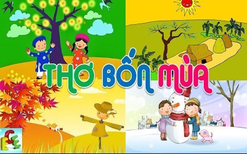 Bài thơ Bốn mùa hoa. (Ảnh: Sưu tầm Internet)