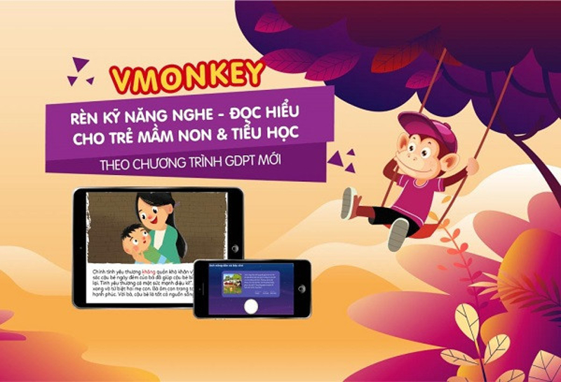 Phần mềm dạy tiếng Việt VMonkey ứng dụng phương pháp VNEN vào quá trình học. (Ảnh: Sưu tầm Internet)