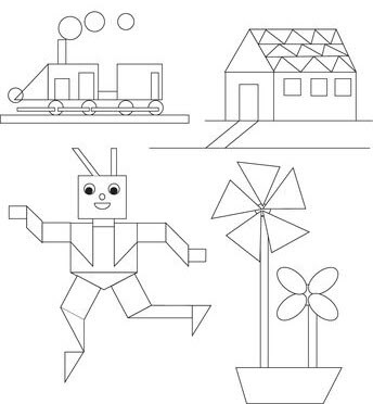 Bài tập về hình học dành cho trẻ. (Ảnh: Education.com)