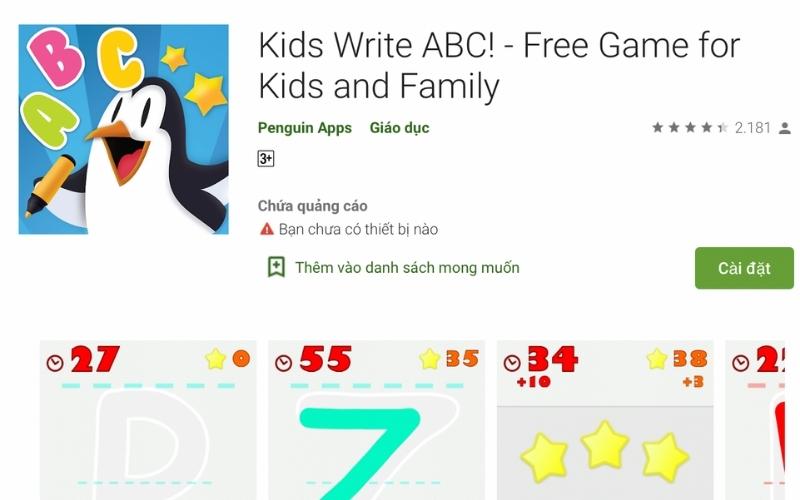 Trò chơi trí tuệ cho các bé học bảng chữ cái thông minh. (Ảnh: Sưu tầm Internet) 