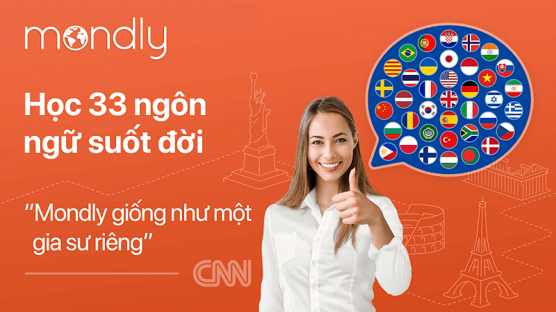 Học Tiếng Anh – Mondly. (Ảnh: Sưu tầm Internet)